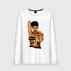 Лонгслив хлопковый мужской Rihanna Sexy цвета белый — фото 1