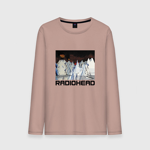 Мужской лонгслив Radiohead Winter / Пыльно-розовый – фото 1