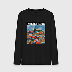 Лонгслив хлопковый мужской Radiohead цвета черный — фото 1