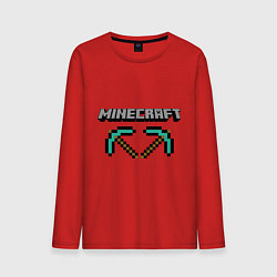 Лонгслив хлопковый мужской Minecraft Hero, цвет: красный