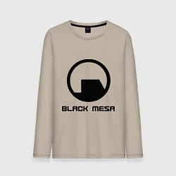 Лонгслив хлопковый мужской Black Mesa: Logo, цвет: миндальный