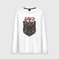 Лонгслив хлопковый мужской Slayer Eagle, цвет: белый