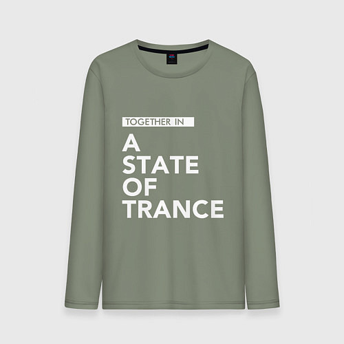 Мужской лонгслив Together in A State of Trance / Авокадо – фото 1