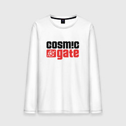 Лонгслив хлопковый мужской Cosmic Gate цвета белый — фото 1