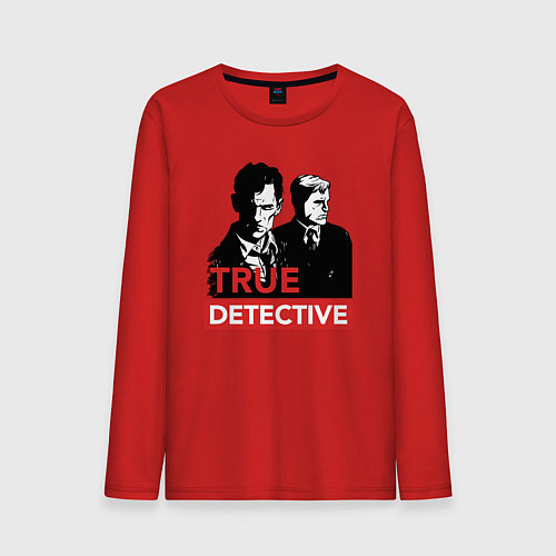 Мужской лонгслив True Detective / Красный – фото 1