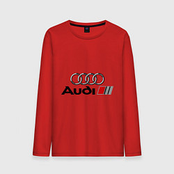 Лонгслив хлопковый мужской Audi, цвет: красный