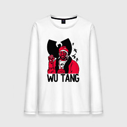 Лонгслив хлопковый мужской Wu-Tang Clan: Street style, цвет: белый