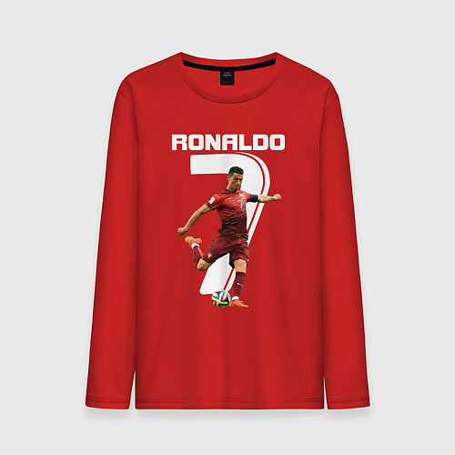 Мужской лонгслив Ronaldo 07 / Красный – фото 1