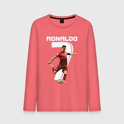 Лонгслив хлопковый мужской Ronaldo 07, цвет: коралловый
