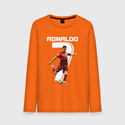 Лонгслив хлопковый мужской Ronaldo 07 цвета оранжевый — фото 1