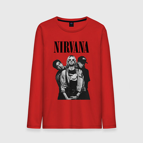 Мужской лонгслив Nirvana Group / Красный – фото 1