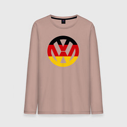 Лонгслив хлопковый мужской Wolksvagen, цвет: пыльно-розовый