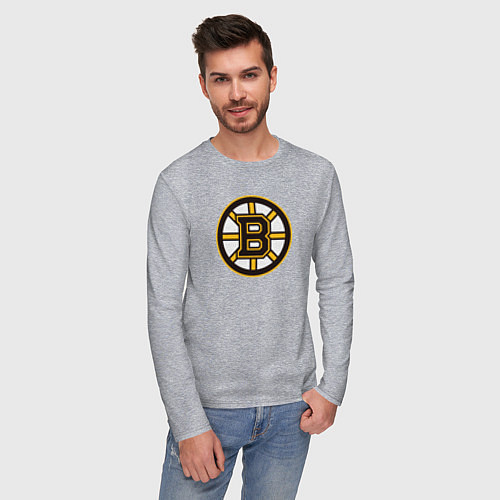 Мужской лонгслив Boston Bruins / Меланж – фото 3