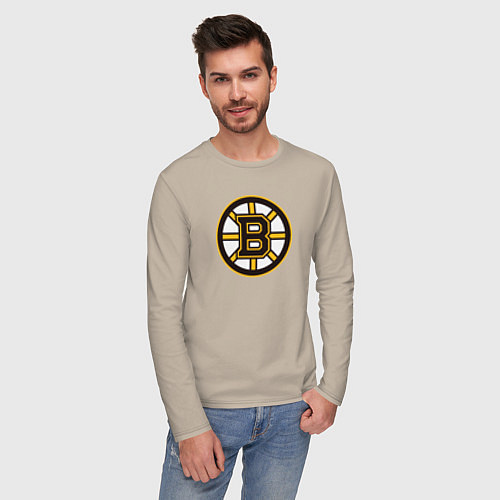 Мужской лонгслив Boston Bruins / Миндальный – фото 3