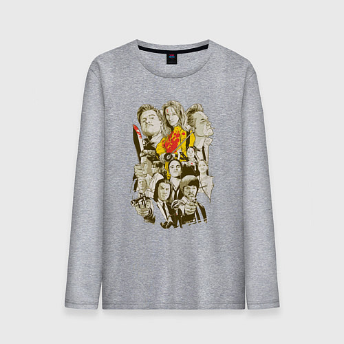 Мужской лонгслив Герои Тарантино / Меланж – фото 1