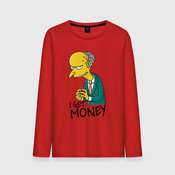 Мужской лонгслив Mr. Burns: I get money