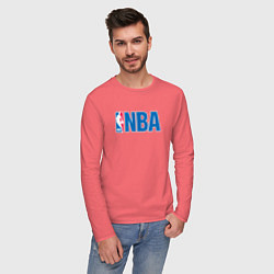 Лонгслив хлопковый мужской NBA, цвет: коралловый — фото 2