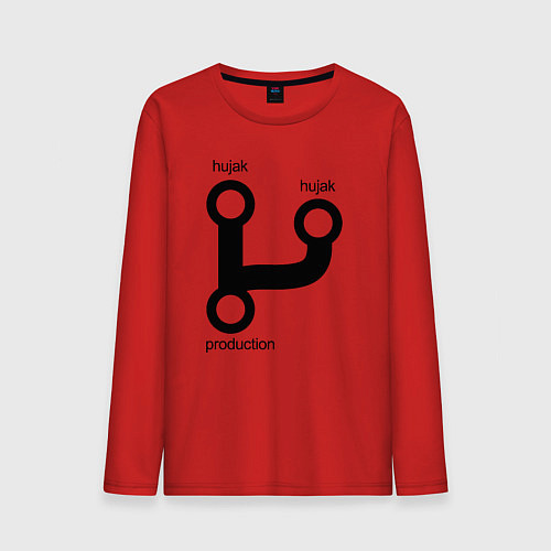 Мужской лонгслив Раз, два и в продакшн / Красный – фото 1