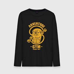 Лонгслив хлопковый мужской Adventure Gym цвета черный — фото 1