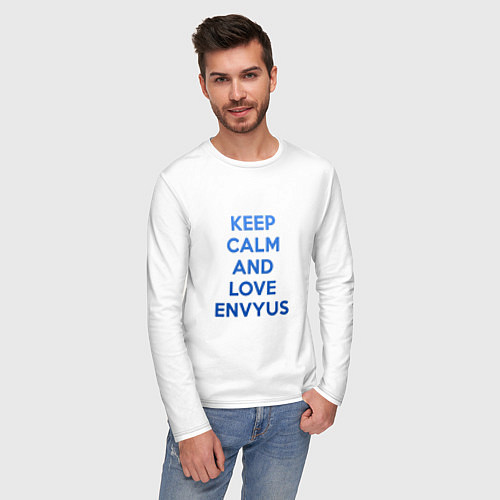 Мужской лонгслив Keep Calm & Love Envyus / Белый – фото 3