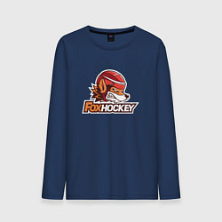 Лонгслив хлопковый мужской Fox Hockey, цвет: тёмно-синий