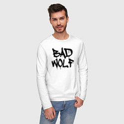 Лонгслив хлопковый мужской Bad Wolf, цвет: белый — фото 2