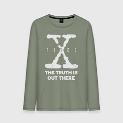 Лонгслив хлопковый мужской X-Files: Truth is out there, цвет: авокадо