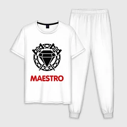Пижама хлопковая мужская Dwarf Fighter - Maestro, цвет: белый