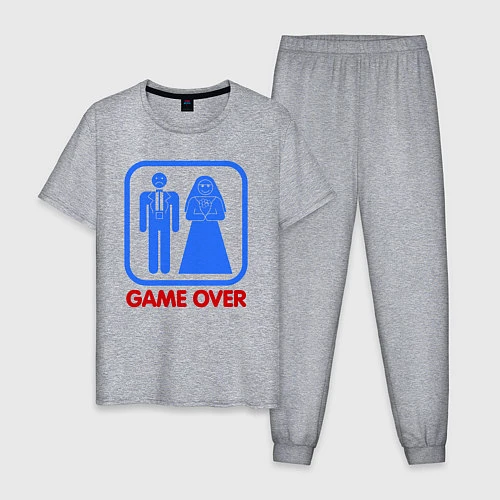 Мужская пижама Game over / Меланж – фото 1