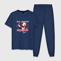 Пижама хлопковая мужская Washington Capitals Hockey, цвет: тёмно-синий