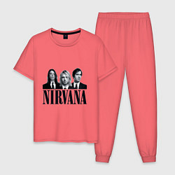 Пижама хлопковая мужская Nirvana Group, цвет: коралловый
