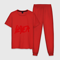 Пижама хлопковая мужская Slayer, цвет: красный