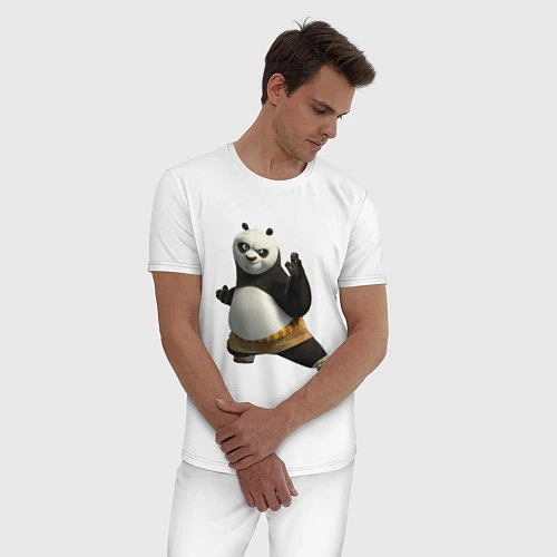 Мужская пижама Кунг фу Панда / Белый – фото 3
