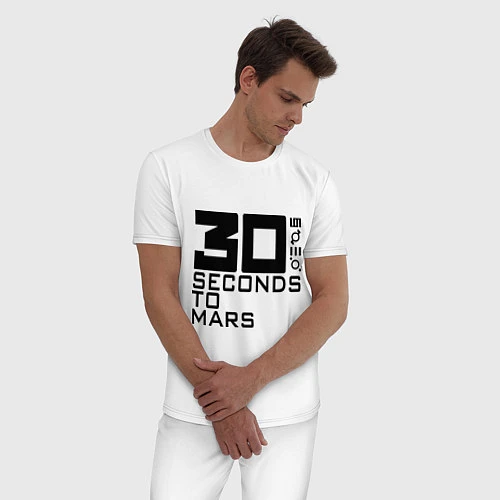 Мужская пижама 30 Seconds To Mars / Белый – фото 3