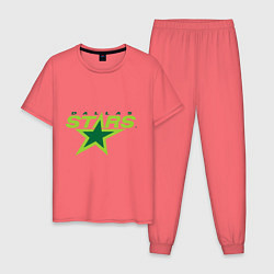 Пижама хлопковая мужская Dallas Stars, цвет: коралловый