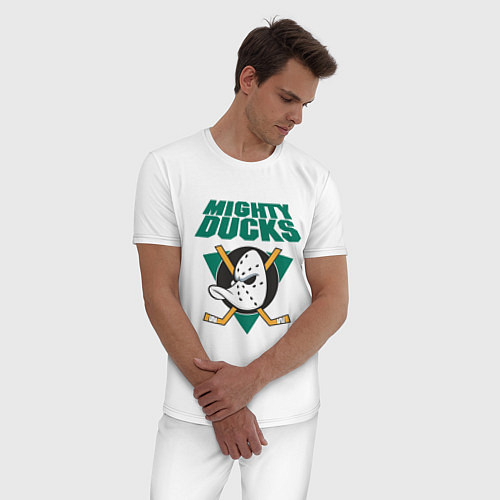 Мужская пижама Anaheim Mighty Ducks / Белый – фото 3