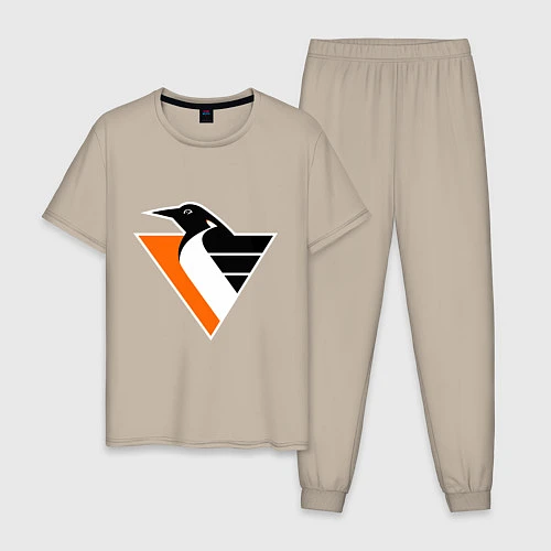 Мужская пижама Pittsburgh Penguins / Миндальный – фото 1