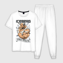 Пижама хлопковая мужская Bull | Iceberg, цвет: белый