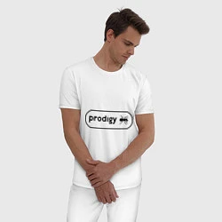 Пижама хлопковая мужская Prodigy лого с муравьем, цвет: белый — фото 2