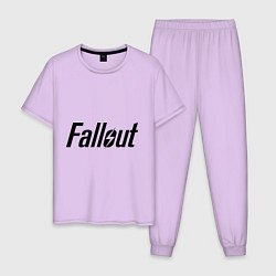 Пижама хлопковая мужская Fallout, цвет: лаванда