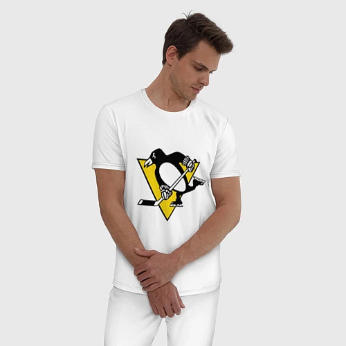 Мужская пижама Pittsburgh Penguins: Malkin 71 / Белый – фото 3