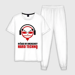 Пижама хлопковая мужская Hard Techno, цвет: белый