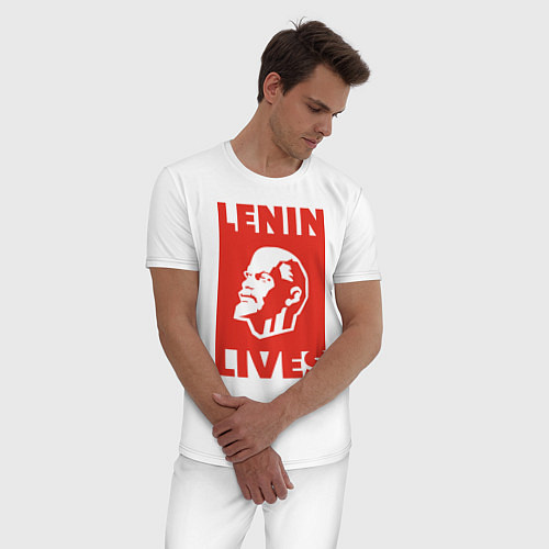 Мужская пижама Lenin Lives / Белый – фото 3