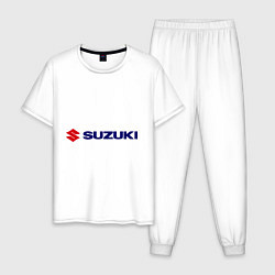 Пижама хлопковая мужская Suzuki, цвет: белый