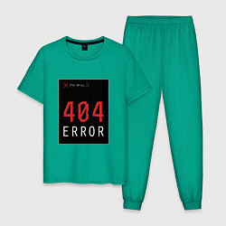 Пижама хлопковая мужская 404 Error, цвет: зеленый