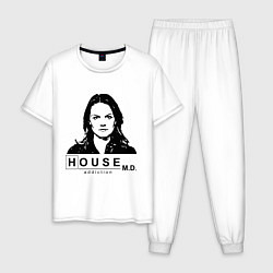 Пижама хлопковая мужская House MD: Addiction, цвет: белый