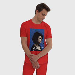 Пижама хлопковая мужская Marla Singer, цвет: красный — фото 2