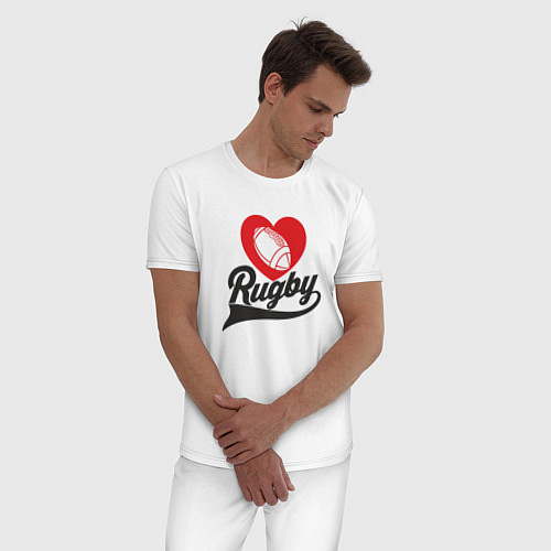 Мужская пижама Rugby Love / Белый – фото 3