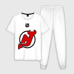 Пижама хлопковая мужская New Jersey Devils: Kovalchuk 17, цвет: белый