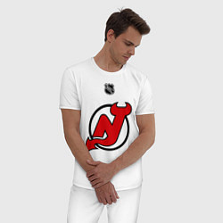 Пижама хлопковая мужская New Jersey Devils: Kovalchuk 17, цвет: белый — фото 2